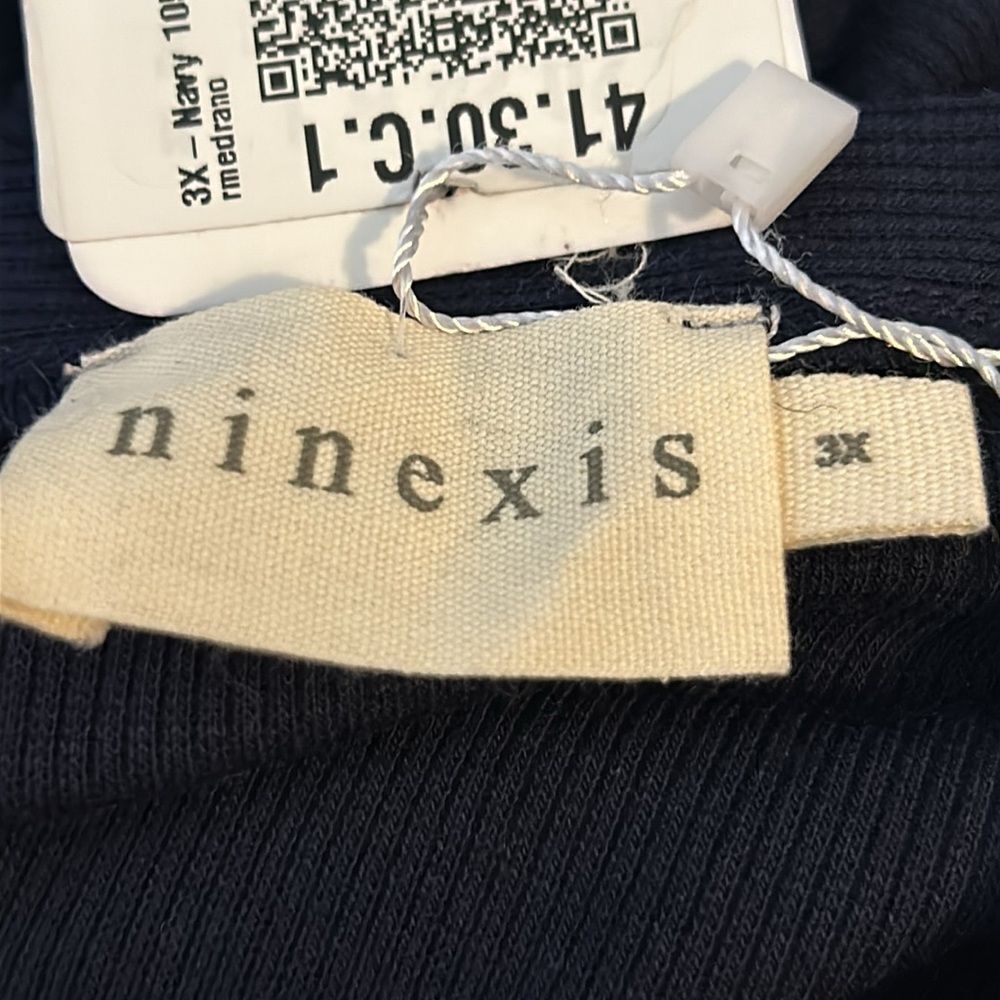 NWT Ninexis Dress for Nadine West Blue Ribbed Long Sleeve Stretchy Comfy Size 3X - Picture 7 of 8